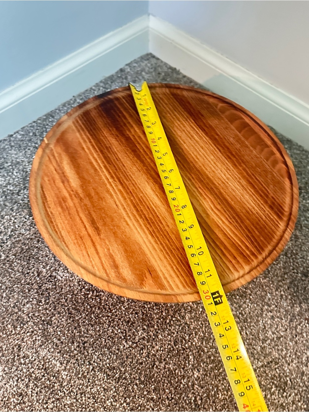 Wooden cake stand pedestal 12” diameter - Picture 4 of 5